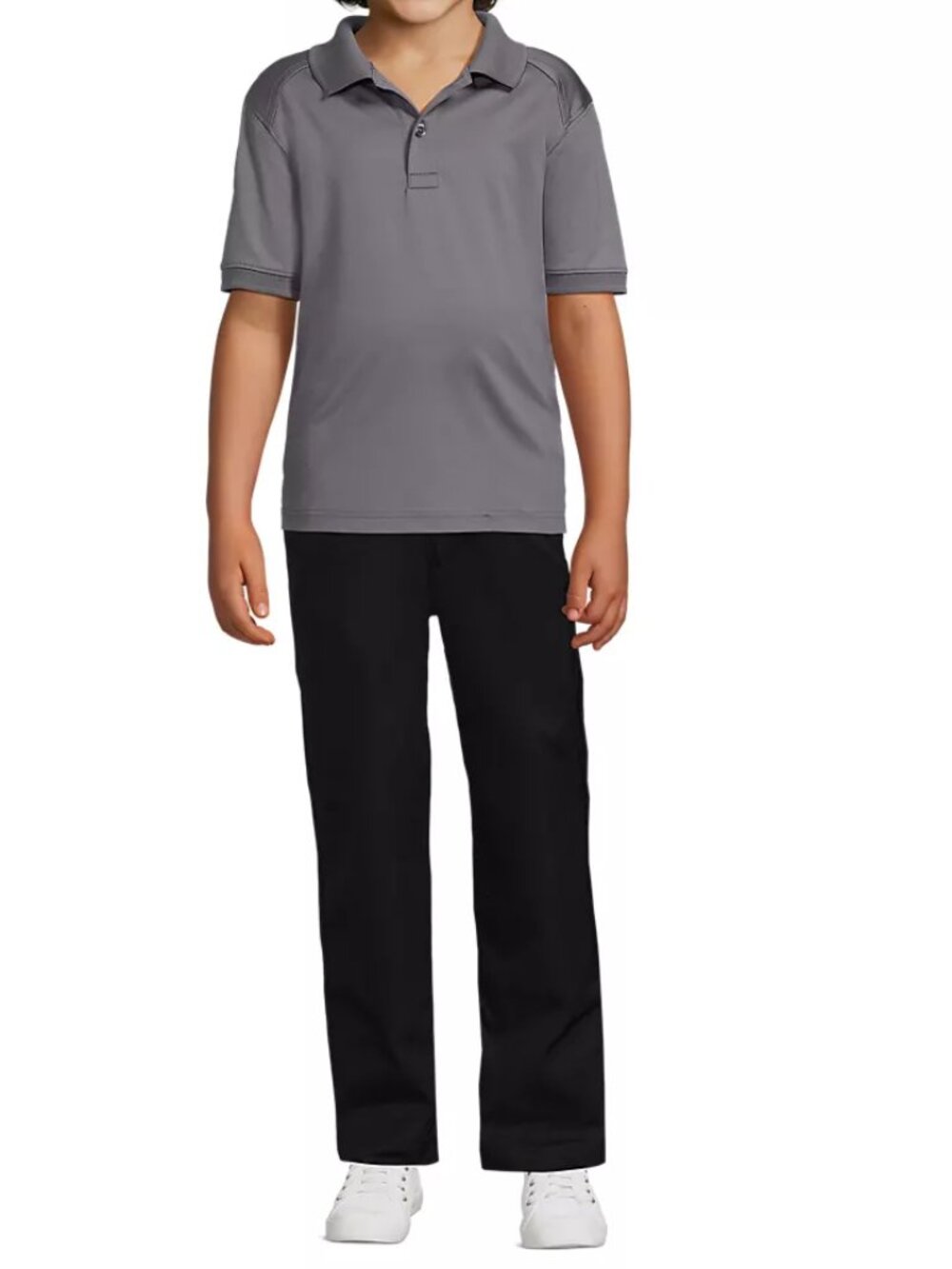 LANDS' END - School Uniform Kids Short Sleeve Rapid Dry Polo Shirt (UNISEX)